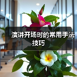 演讲开场时的常用手法技巧（图1）