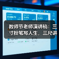 教师节老师演讲稿：三寸粉笔写人生，三尺讲台铸辉煌（图1）