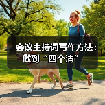 会议主持词写作方法：做到“四个清”（图1）