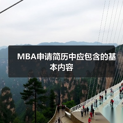 MBA申请简历中应包含的基本内容（图4）